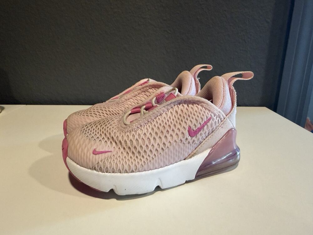 Nike Air Max 270 PS Kids Size 7C IB4436-663 Pink Foam Summit White Running Shoe